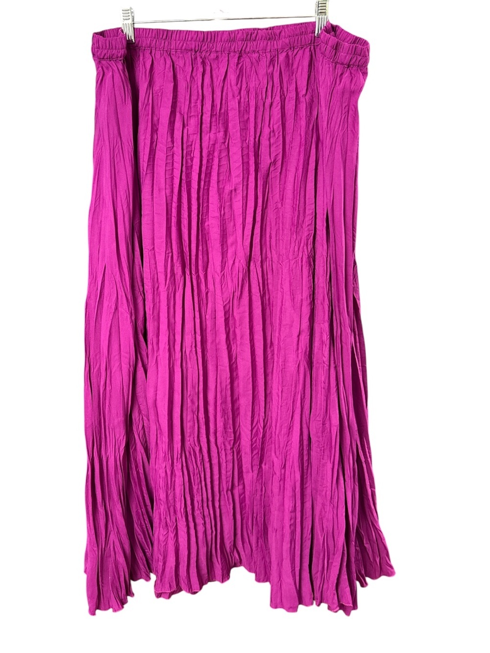 TravelSmith "Air Condition" Crinkle Pleated Maxi Skirt Purple Plus Size 3X - Picture 2 of 5